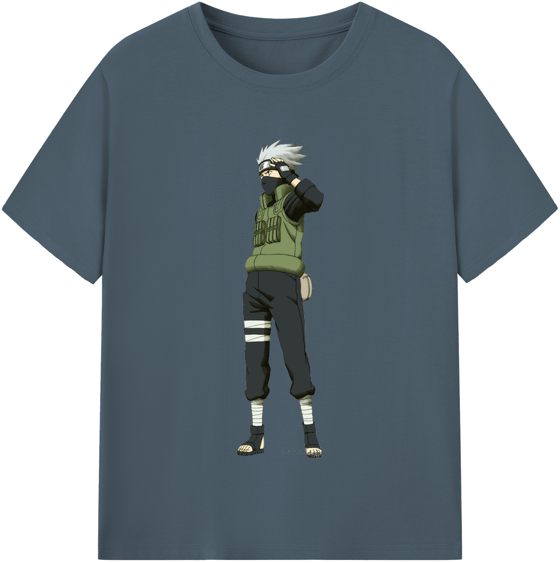 NARUTO -ナルト- はたけ カカシ Hatake Kakashi 綿100％半袖Tシャツ（フロントプリント）
